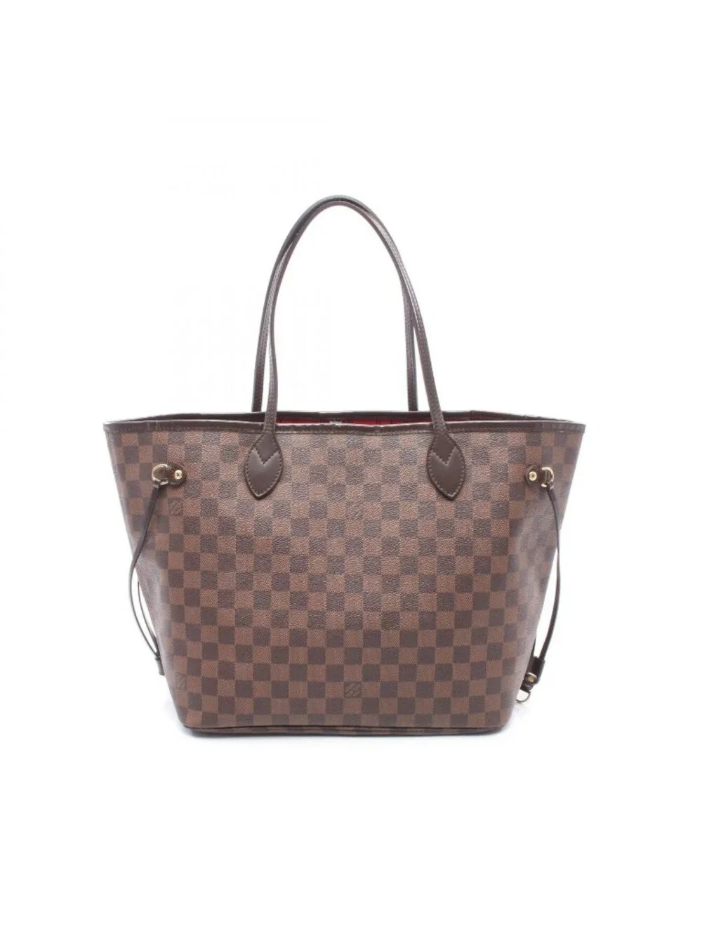 Louis Vuitton Tote Bag Neverfull MM Damier Ebene Canvas Leather